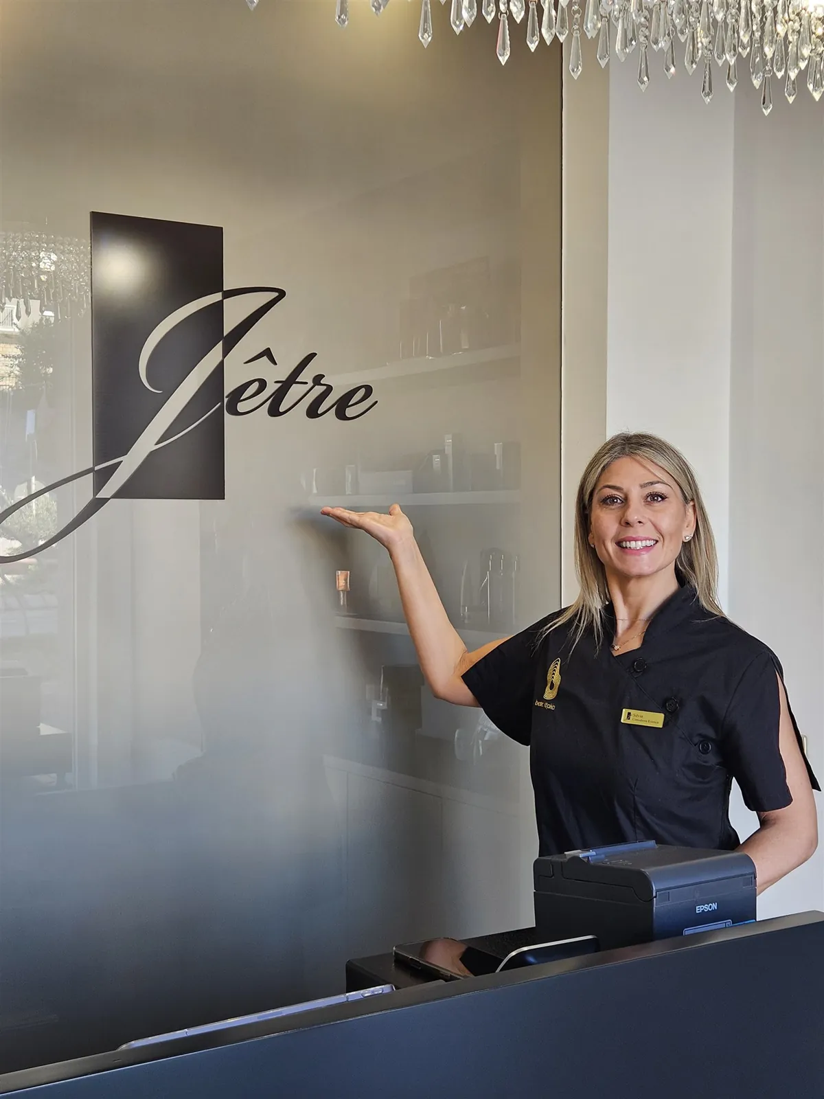 Silvia Carpineti alla reception del centro Jêtre di Recanati
