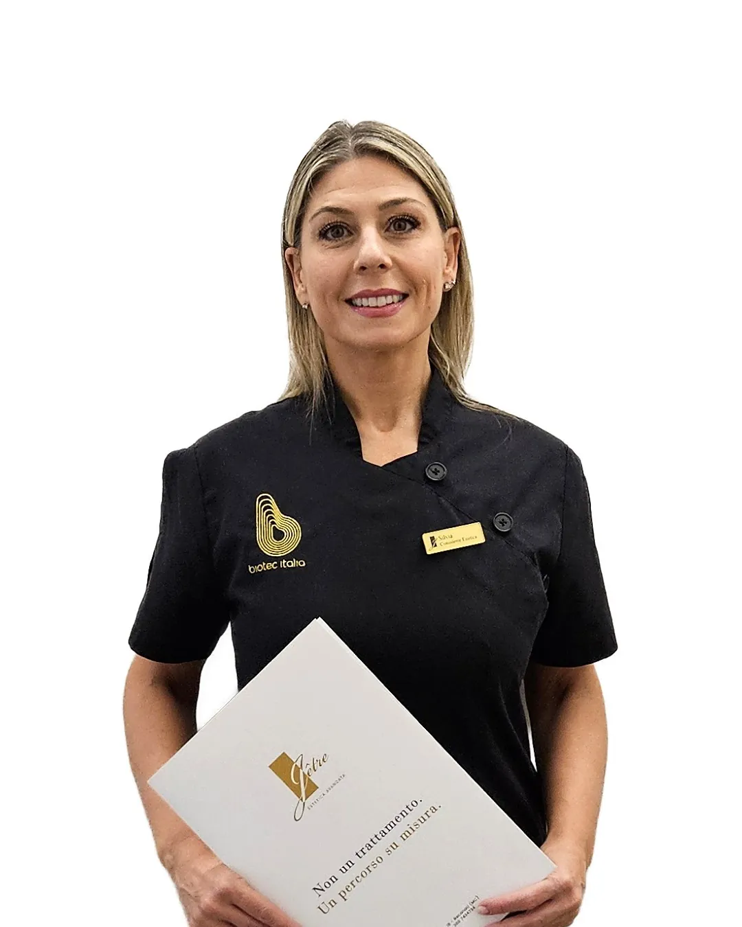 Silvia Carpineti con la scheda di consulenza